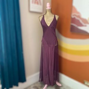 Vintage Jacalyn Bennett Purple Maxi Slip Dress